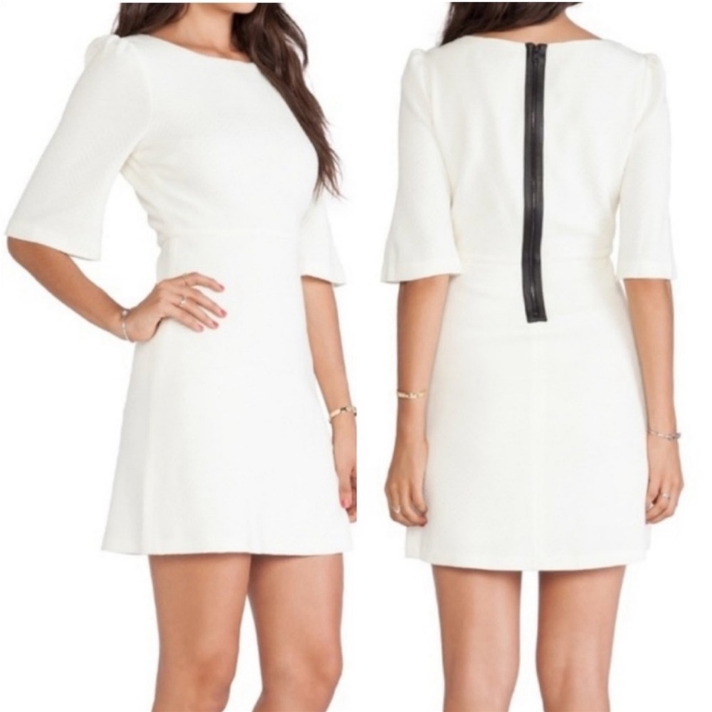 alice + olivia Maely Textured Bell Sleeve Dress